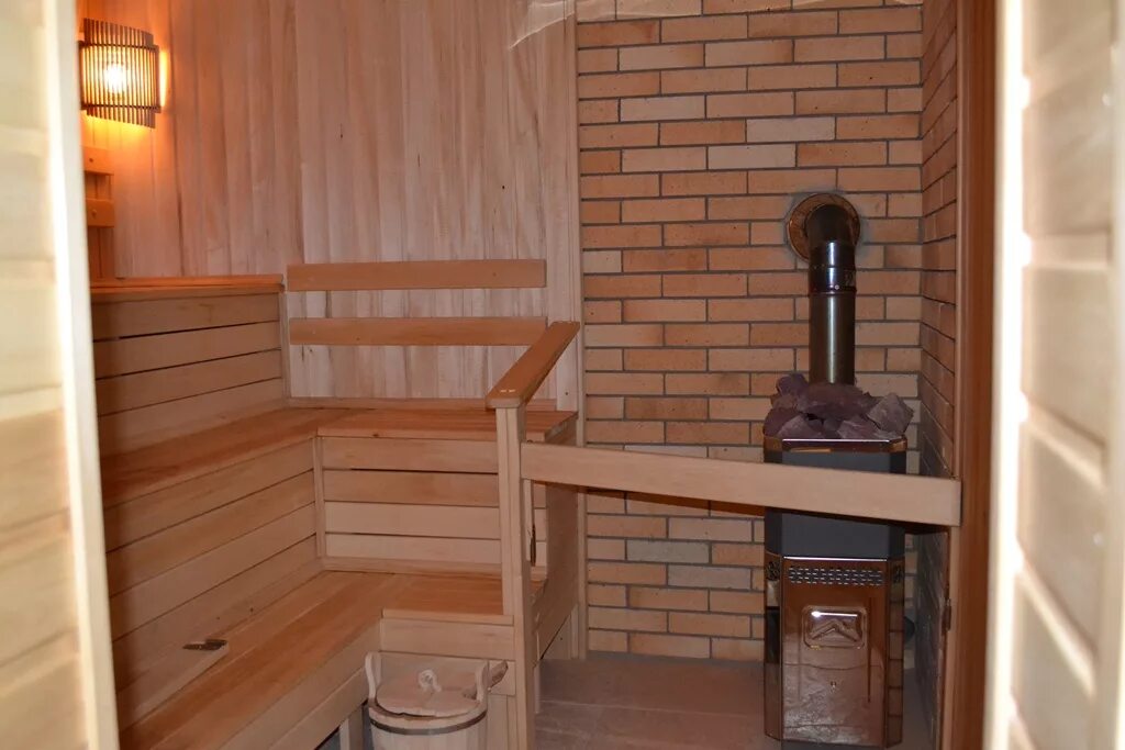 Кирпичная баня изнутри