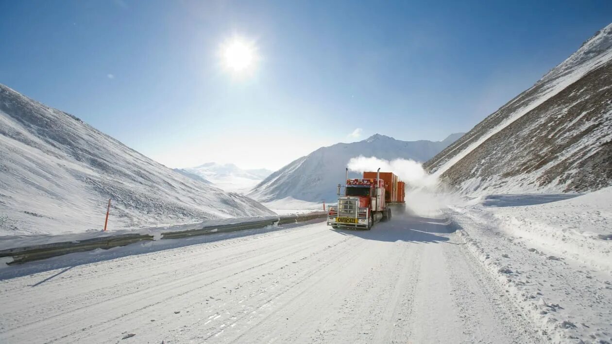 Alaskan road truckers 1. 4. 4. Ice road truckers. American truck simulator аляска.