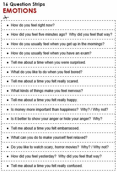 Question strips. Feelings and emotions speaking activities. Feelings ESL questions. Английский topics for discussion. Песня how should i feel