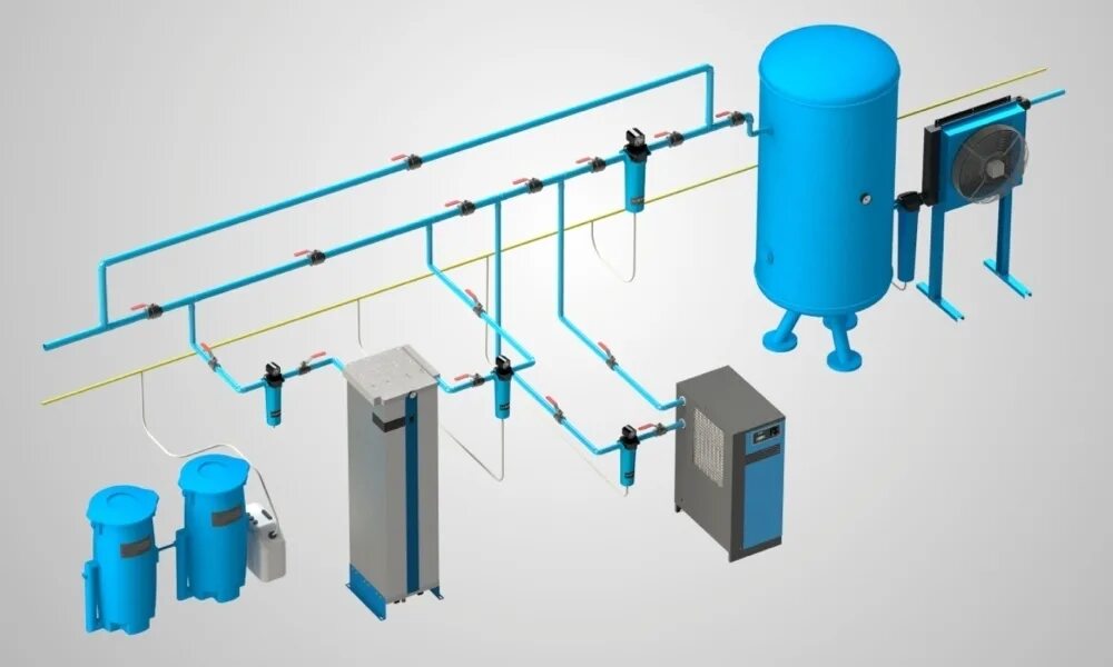 Магистраль подачи воздуха. Концевой охладитель сжатого воздуха вп202. Осушитель сжатого воздуха "Cross-12". Осушитель сжатого воздуха для пневмолинии. Монтаж пневмолинии сжатого воздуха.