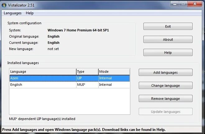 Add language