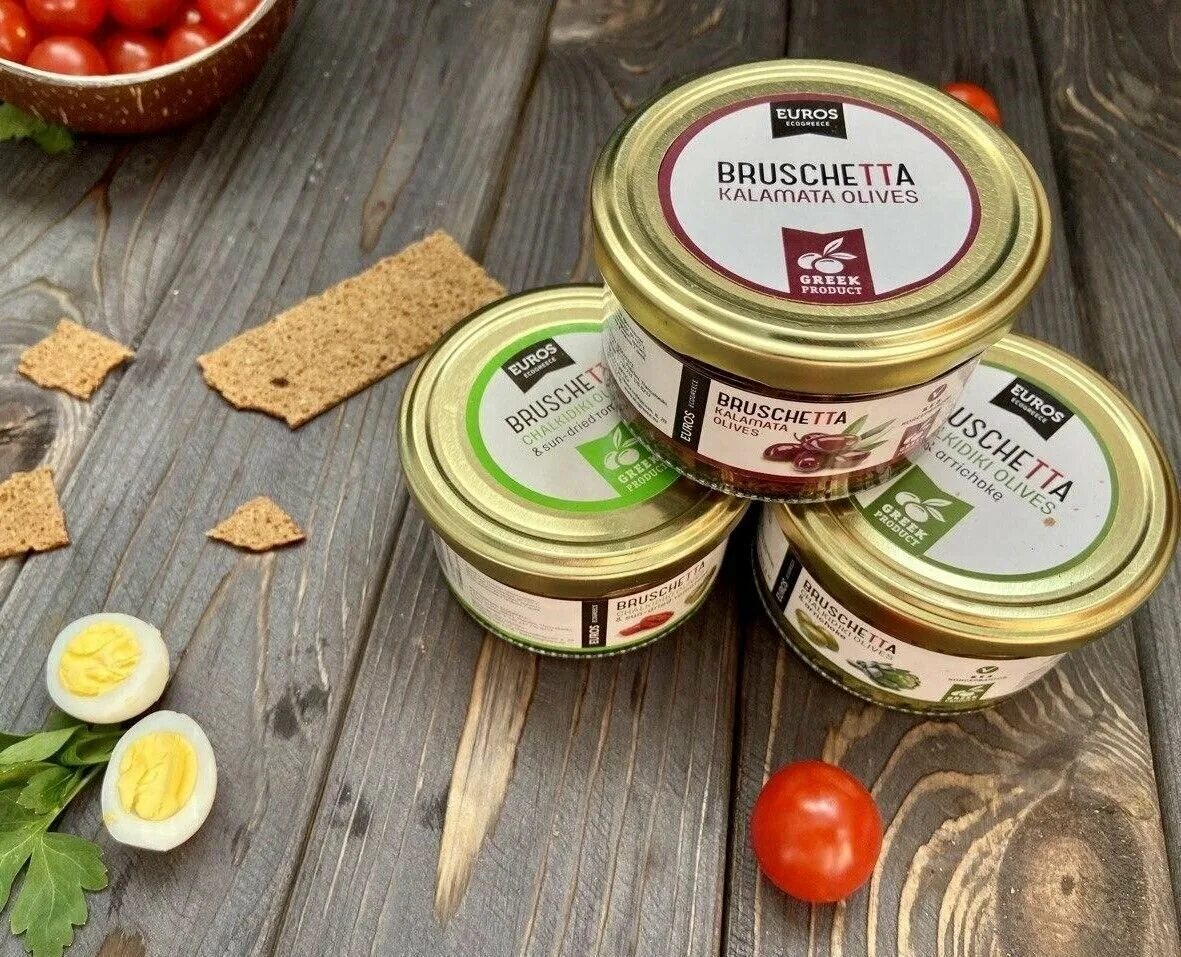 брускетта из оливок халкидики. брускетта из артишоков, греция, 150г. брускетта из оливок халкидики 150г. брускетта халкидики с чесноком. брускетта с угрем.