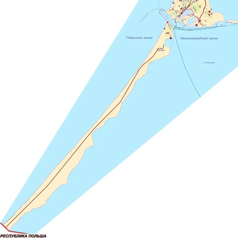 Какова общая протяженность балтийской косы в километрах. Канал на Балтийской косе Польша. Балтийская коса граница. Граница на Балтийской косе. Генплан Балтийск.