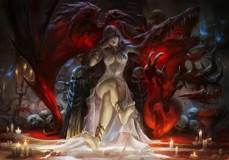 art #skull #demoness the throne the legs #1080P #wallpaper #hdwallpaper #de...