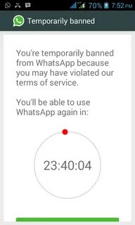 Whatsapp забанил