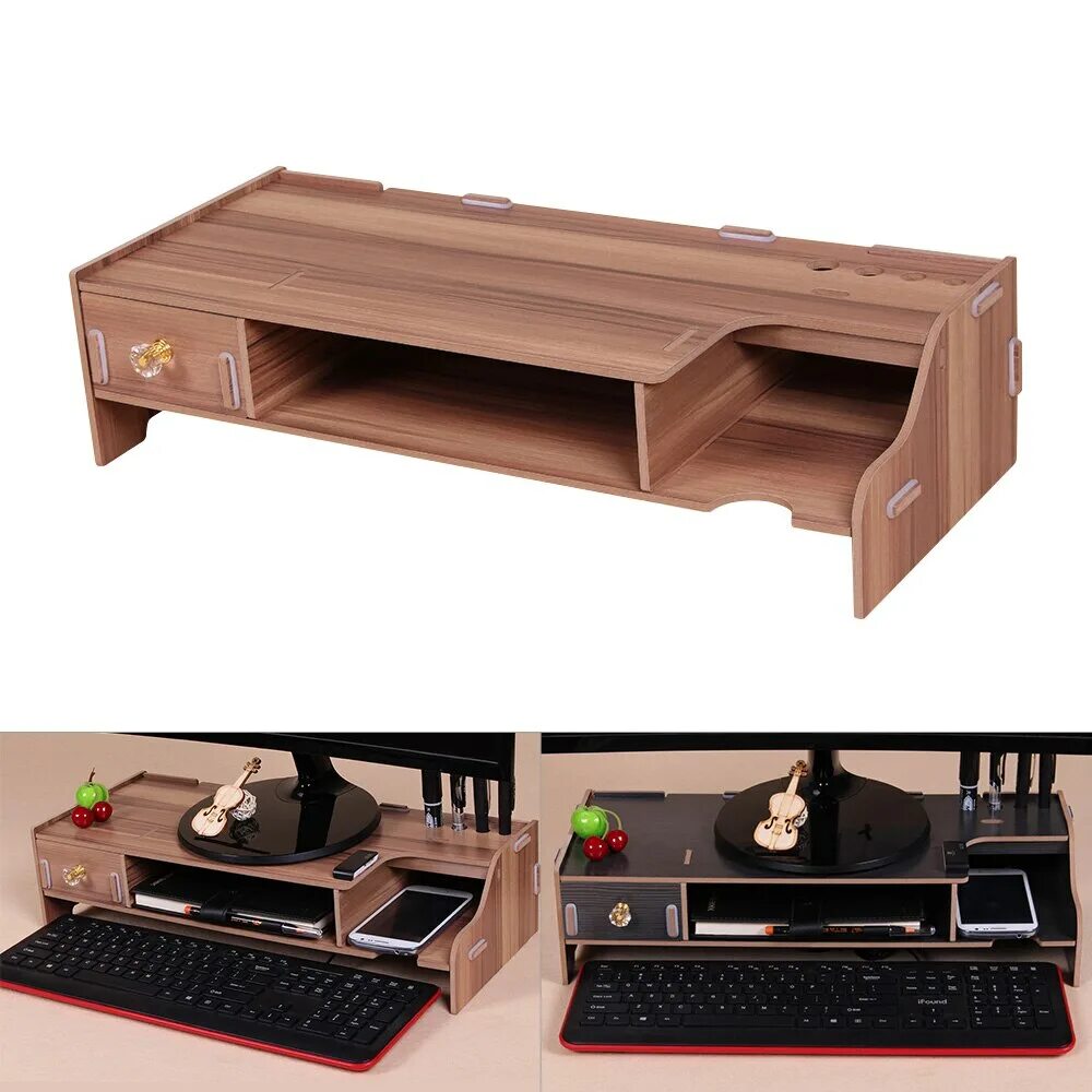 Подставка для компьютерного стола. Подставка под монитор riser usb. подставка под монитор с ящиком икеа. подставка для монитора деревянная ikea. подставка под монитор из дерева.