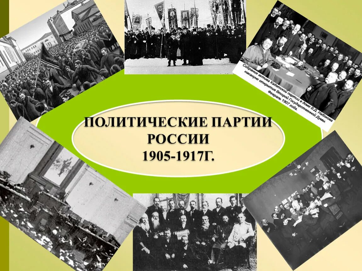 Партии россии 1905 год. Политические партии России 1917. Партии России 1905-1917. Политические партии в 1917 г.. Партии 1905.