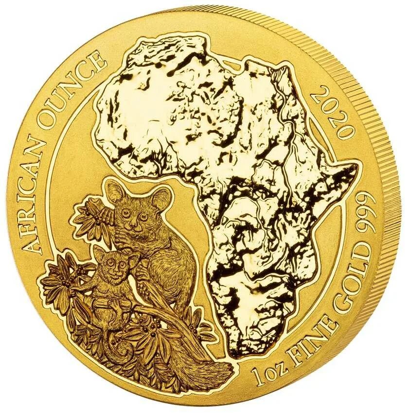 Клуб инвестиционные монеты. Монета African Ounce 2020 Bushbaby. Золотая монета 31.1 грамм. Золотая монета Руанда 1 грамм. Золото монеты.