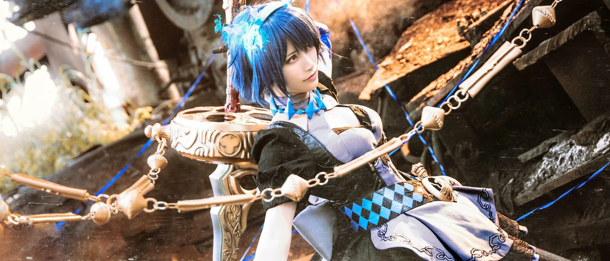 Косплей Аквамарин Хошино. Алиса SINOALICE меч. Саори из гача игры. Ame cosplay