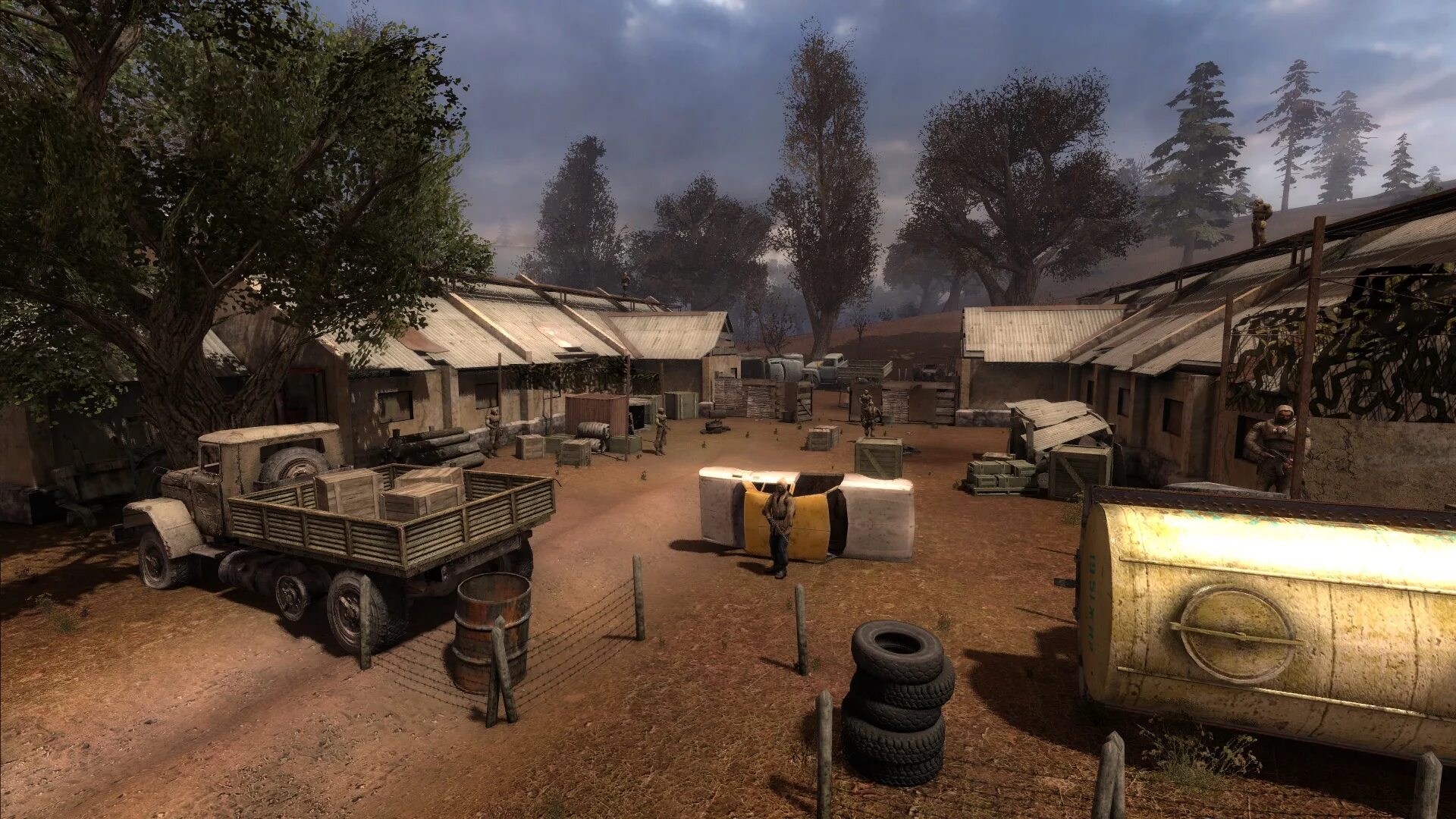 Блокпост военных на кордоне. Деревня новичков сталкер чистое небо. Кордон з. Кордон город. A.