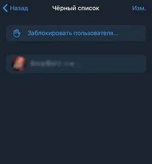 Где в телеграмме черный список