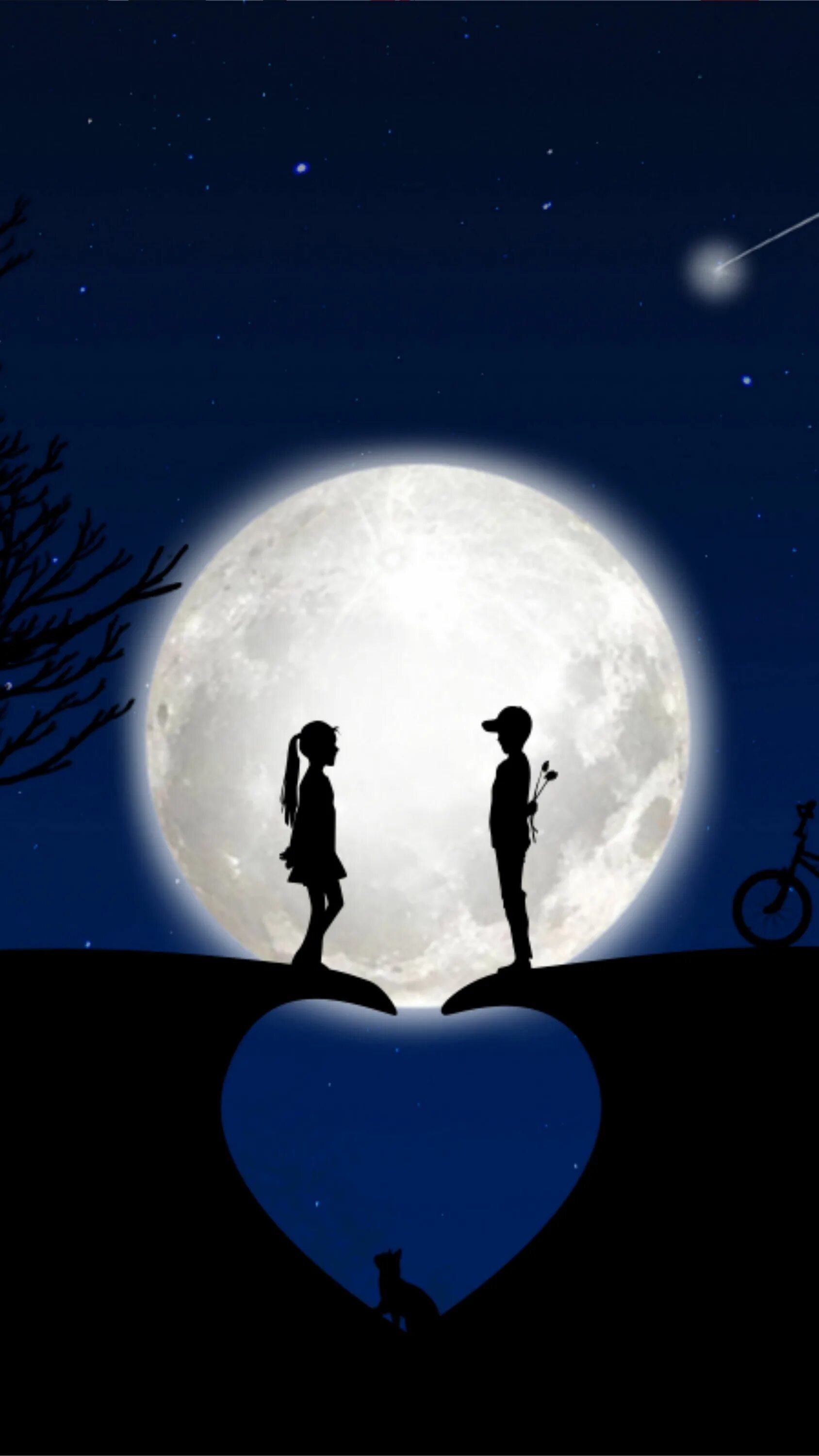 Луна и влюбленные. Луна романтика. Влюбленные под луной. Ночь любви. Этой ночью что то сердце от любви
