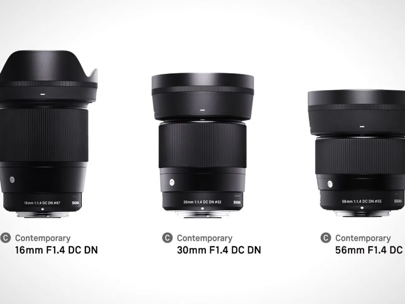 Sigma 16mm dn. Sigma 30mm f1.4 DC DN. Sigma DC 1,4/56 DN Contemporary. Sigma 16mm f/1.4 DC DN. Sigma Contemporary 16mm f/1.4.