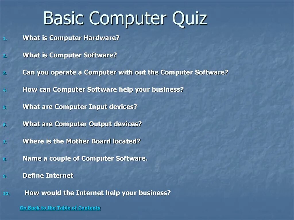 Computer Quiz. Quiz компьютер. Basic terms