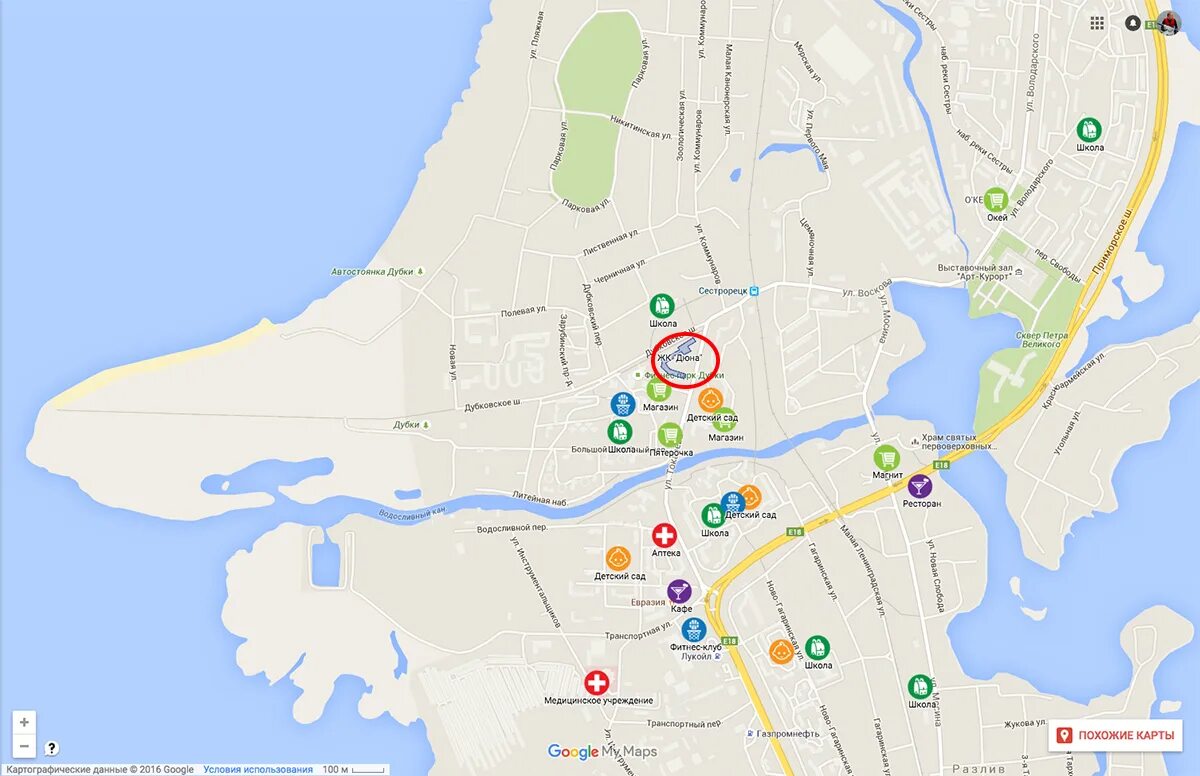 Санаторий дюны на карте. Сестрорецк парковка. Наводнение в сестрорецке. Парковки у дубках. Парковки у дубках.