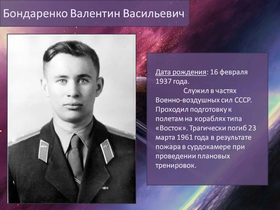 Гагарин Бондаренко. Сколько погибло космонавтов в ссср