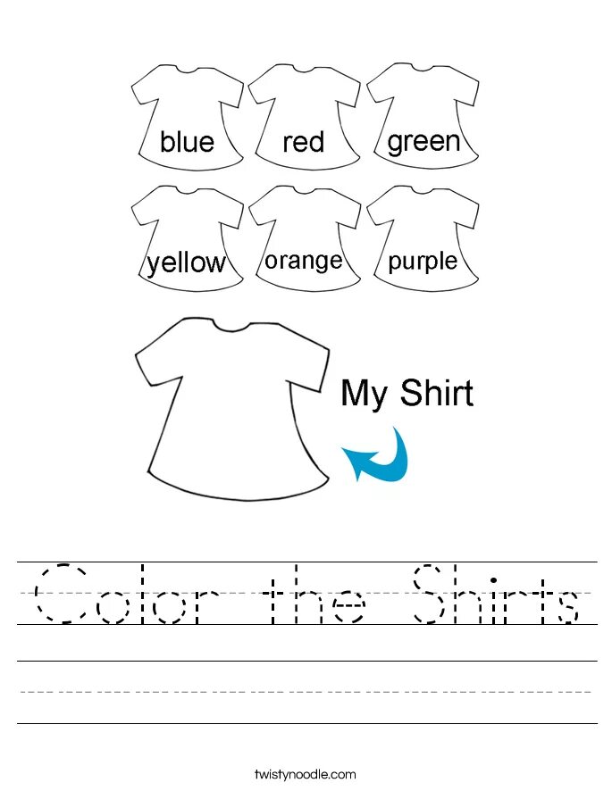 Clothes worksheets for kids. Colour the clothes Worksheets. Платье Worksheet for Kids.