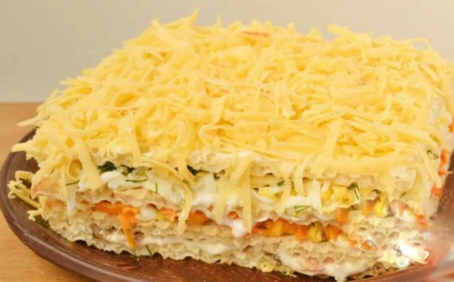 закусочный вафельный торт с консервами. салат с вафельными коржами. закусочный вафельный торт с консервами. салат с вафельными коржами. закусочный вафельный торт с консервами.