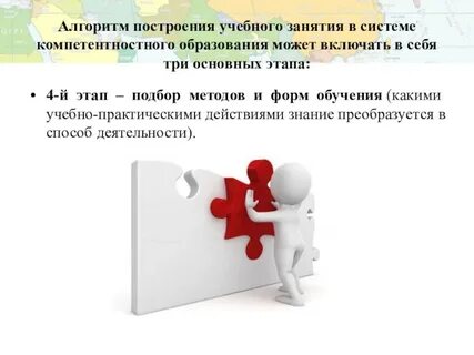 Алгоритм занятия