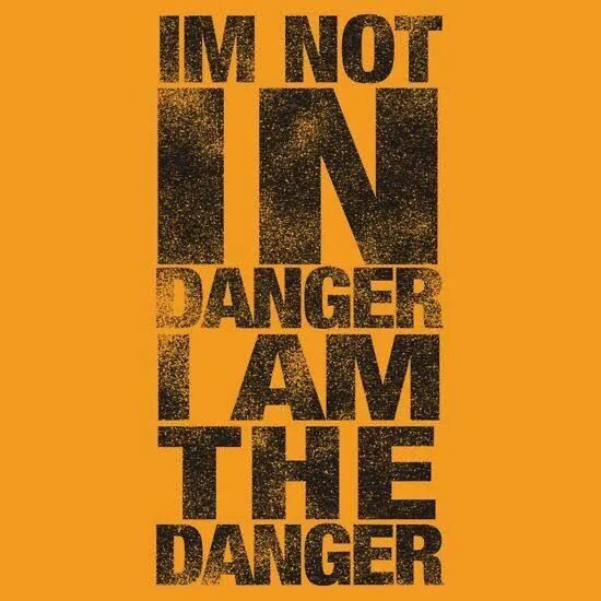 I m not up to it. Walter white i am the danger. im the danger breaking bad. i am not in danger i am the danger.