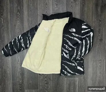 Двухсторонняя куртка the north face барашек