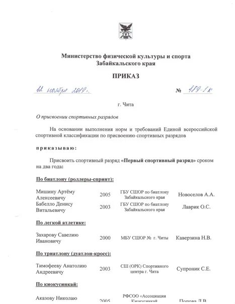 Приказ о присвоении юношеских разрядов. Присвоение спортивных разрядов в волейболе. Приказ Министерства спорта о присвоении спортивных разрядов 2022. Присвоение разряда по волейболу приказ. Министерство образования алтайского края приказы