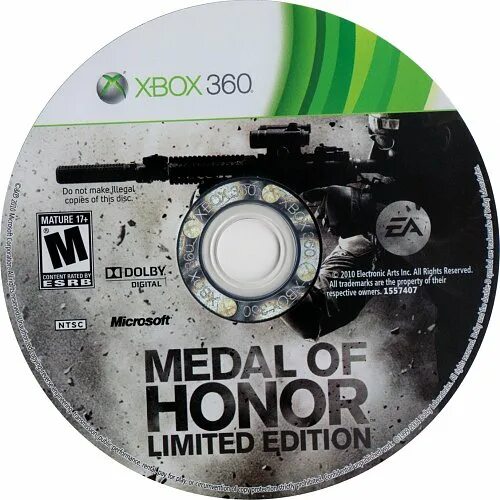 Medal of Honor Xbox 360 обложка. Medal of Honor Limited Edition 2010. Xbox 360 диски 2010. Медаль за отвагу на хбокс 360. Medal of honor xbox 360