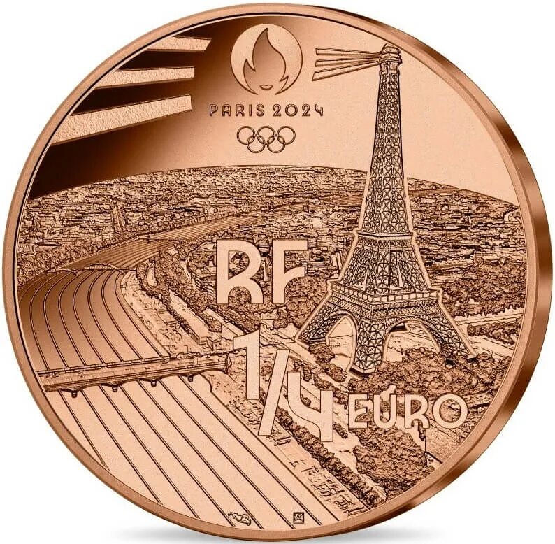 25.01 2024 г. Олимпийские игры в Париже 2024. Монеты Франции 1/4 евро 2022. Монеты Франция 1/4 евро 2023 Олимпийские игры 2024 года в Париже..