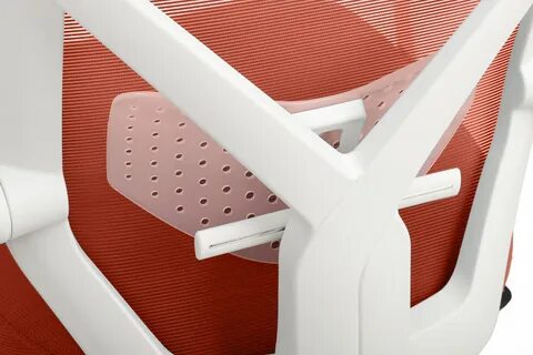 Кресло Oliver RCH W-203AC белый пластик и оранжевый.