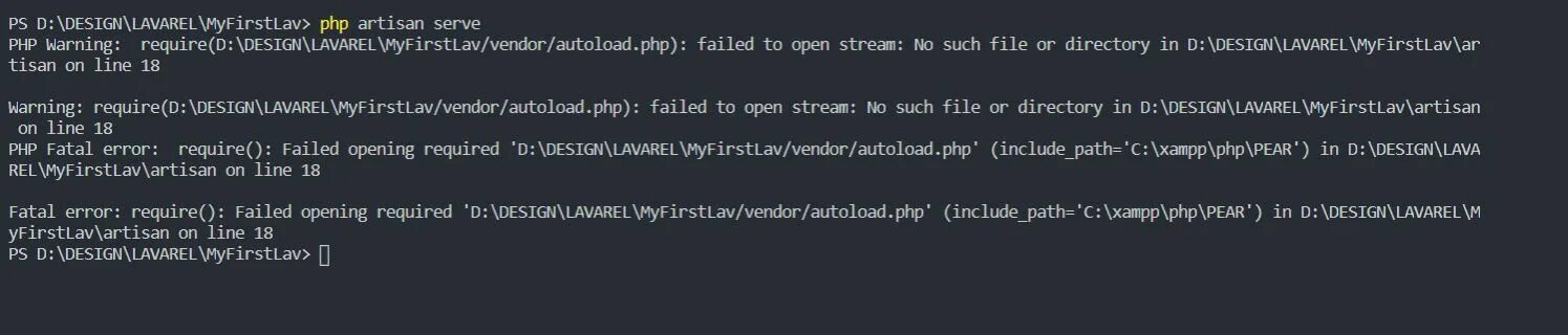 Failed to open Stream. Php failed to open stream