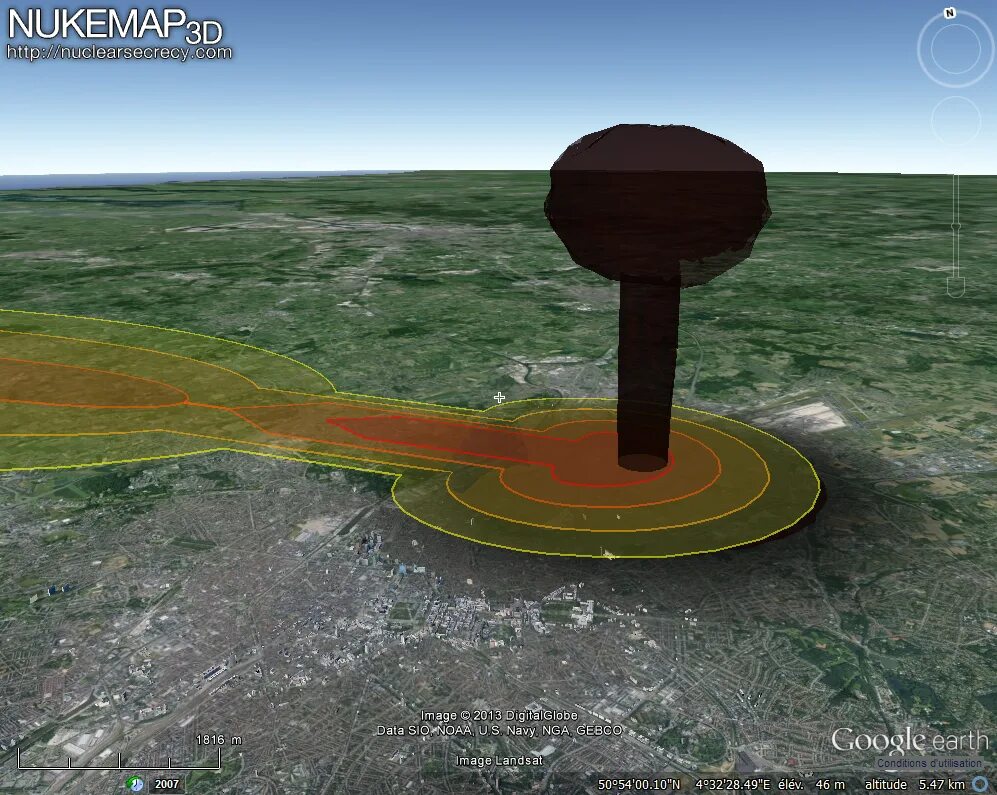 Светящаяся область ядерного взрыва. Nukemap 3d симулятор. Симулятор ядерного взрыва. Симулятор взрыва ядерной бомбы. Моделирование ядерного взрыва.