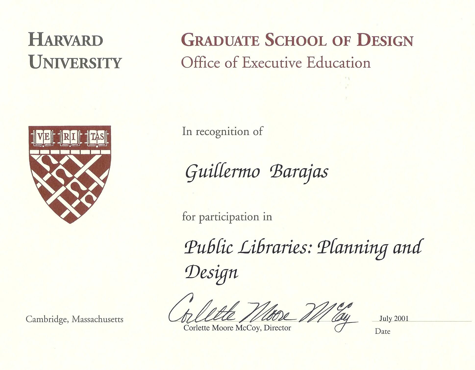 Harvard script