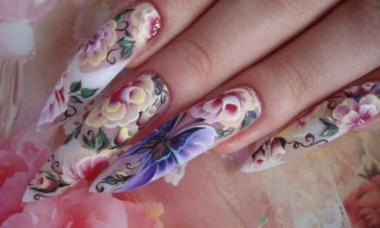 Nail art Tropical nails, Nails, Floral nails