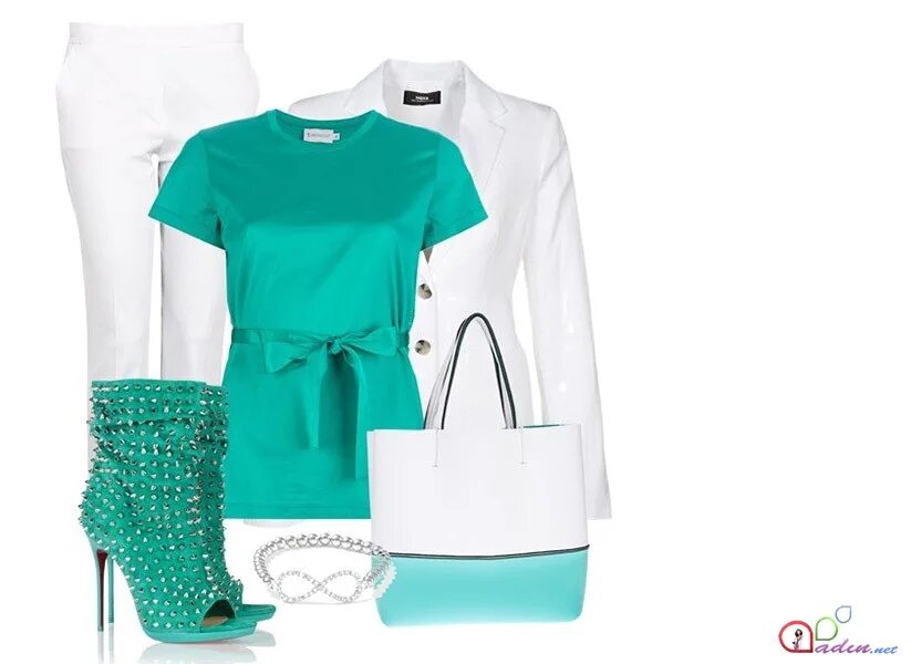 бирюзовый цвет в моде. бирюзовый цвет в одежде. вещи бирюзового цвета. бирюзовый с белым в одежде. девушка в яркой одежде.