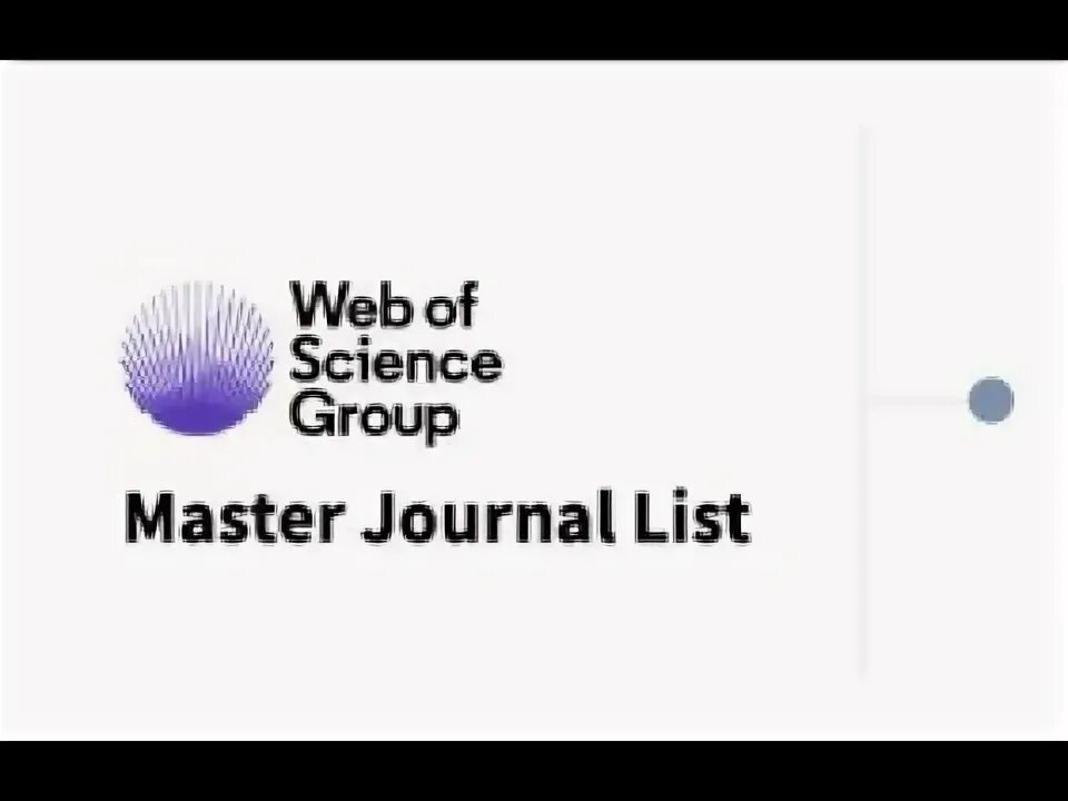 Master journal list. Master journal list