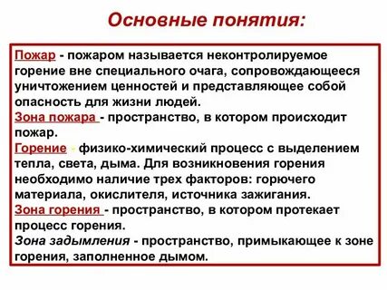 Основные понятия и определения темы