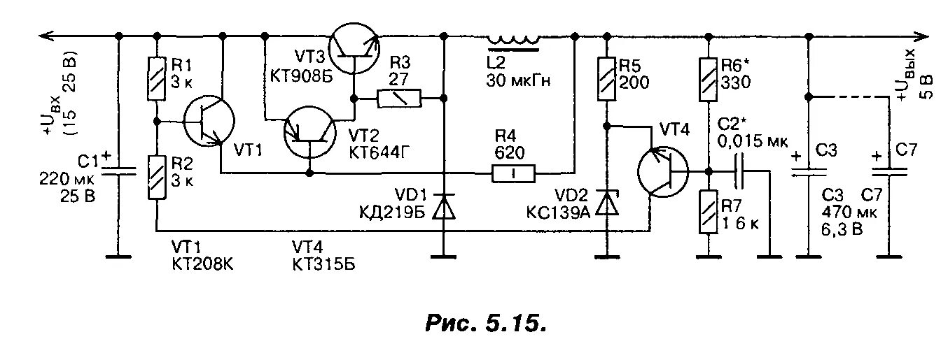 Стабилизатор 5 вольт схема