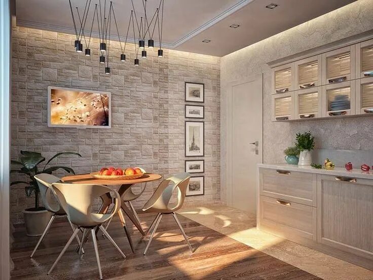 Идеи отделки кухни фото Kitchen wall tiles 62 photo
