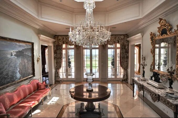 Stair hall of Beaulieu, the Newport summer house of Ruth Buchanan, mother of Ded