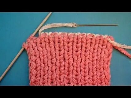 Закрытие петель спицами платочная вязка