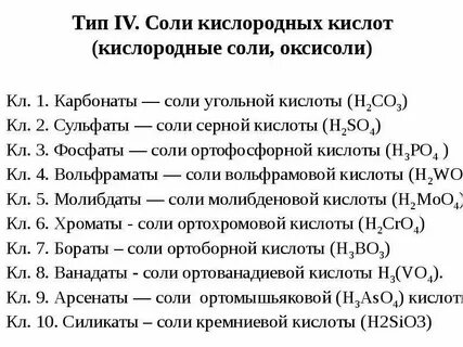 Соль минеральной кислоты