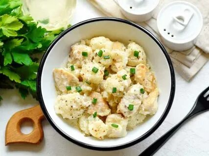 Куриные грудки запеченные с цветной капустой
