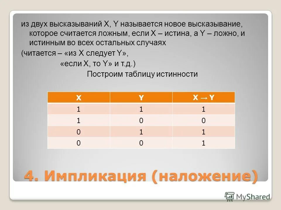 Импликацией двух высказываний называется. Логические операции импликация отрицание. Импликацией двух высказываний называется. Импликация двух высказываний. Импликация высказываний называется.