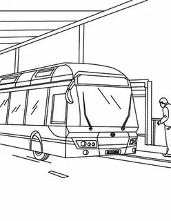 City Bus at Gas Station Coloring Pages - NetArt Gas station, Coloring pages, Bus