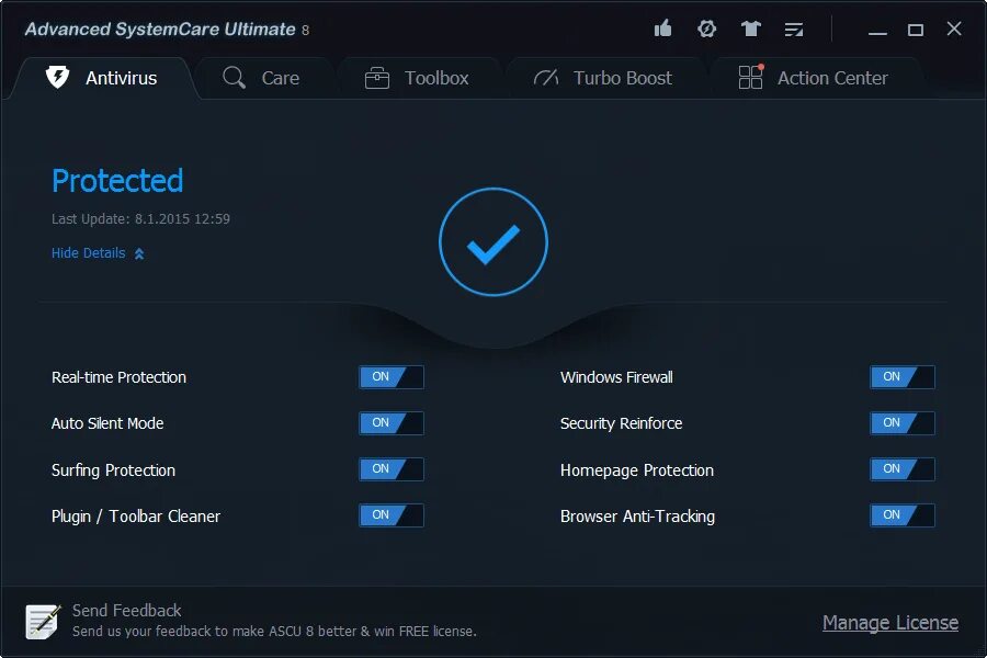 Advanced systemcare pro c ключом