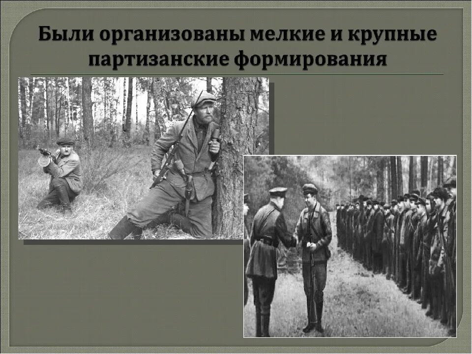 Сообщение о партизанском движении