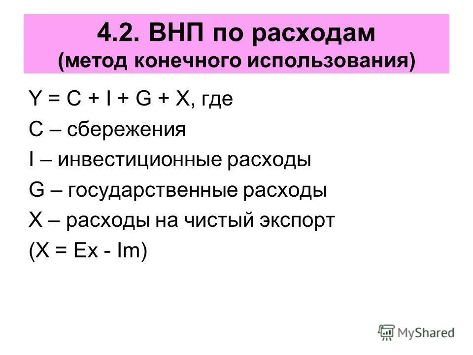 Расчет национального продукта. Формула ВНП по доходам и расходам. ВНП расходы формула. Формула расчета ВНП по расходам. Как рассчитать ВНП по доходам.