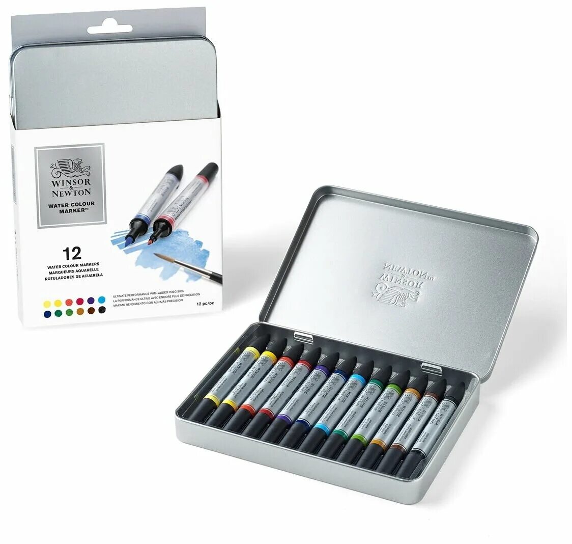 набор маркеров art-marker 80 цветов. акварельные маркеры copic. фломастеры fineliner 100 цветов. акварельные фломастеры с кисточкой. набор акварельных маркеров.