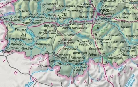 Какая область рядом с курской