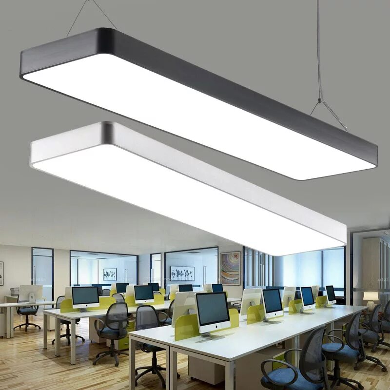 Светильник office led. Светодиодные лампы длинные для офиса. Светильники в офис потолочные светодиодные. Подвесное освещение для офиса. Светильник потолочный офисный.